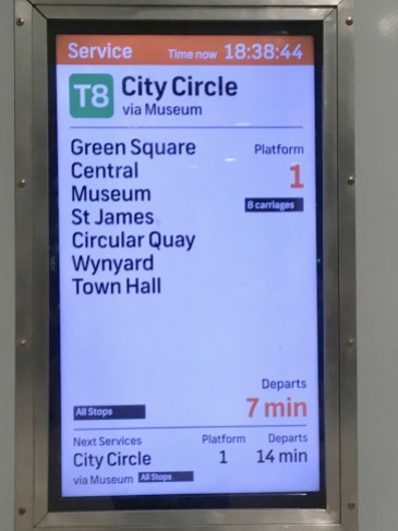 Clear signs easily display upcoming stops
